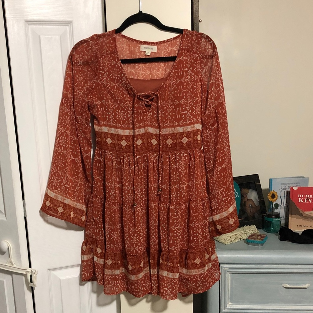 Cute long sleeve boohoo dress
